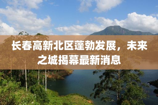 長(zhǎng)春高新北區(qū)蓬勃發(fā)展，未來之城揭幕最新消息