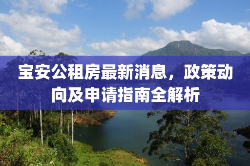 寶安公租房最新消息，政策動(dòng)向及申請(qǐng)指南全解析