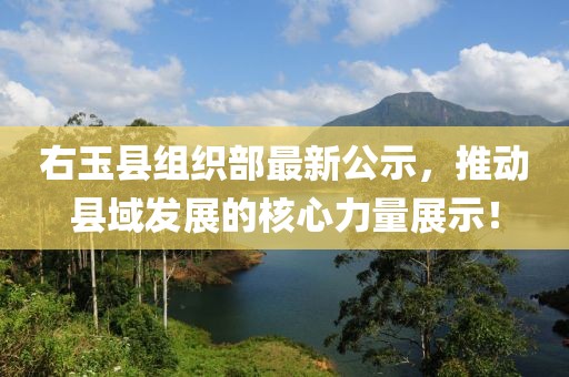 右玉縣組織部最新公示，推動縣域發(fā)展的核心力量展示！