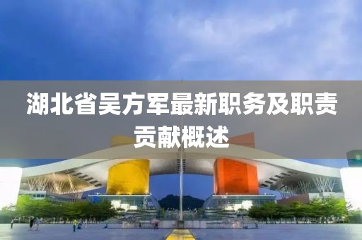 湖北省吳方軍最新職務(wù)及職責(zé)貢獻(xiàn)概述