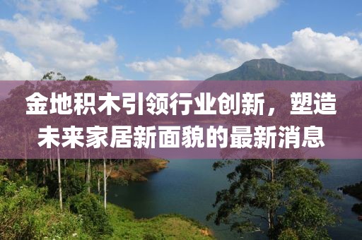金地積木引領行業(yè)創(chuàng)新，塑造未來家居新面貌的最新消息