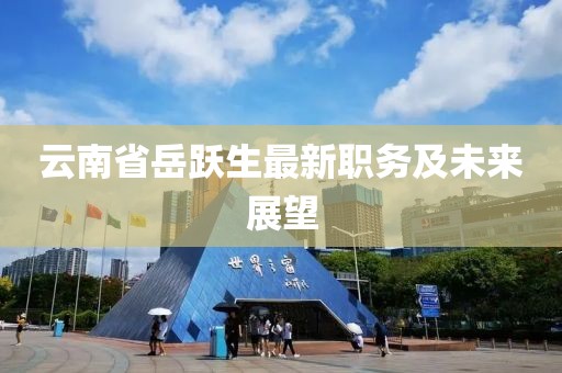 云南省岳躍生最新職務(wù)及未來展望