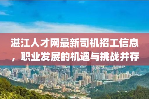 湛江人才網(wǎng)最新司機(jī)招工信息，職業(yè)發(fā)展的機(jī)遇與挑戰(zhàn)并存