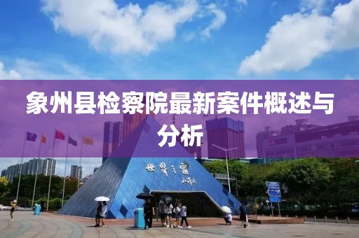 象州縣檢察院最新案件概述與分析
