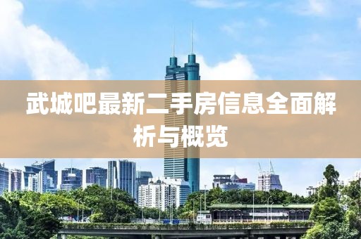 武城吧最新二手房信息全面解析與概覽