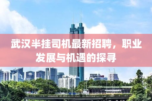 武漢半掛司機(jī)最新招聘，職業(yè)發(fā)展與機(jī)遇的探尋