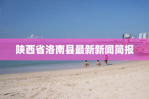 陜西省洛南縣最新新聞簡報(bào)