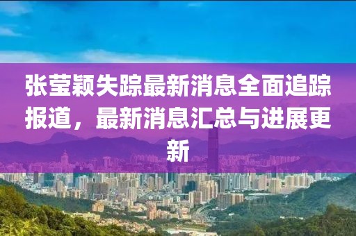 張瑩穎失蹤最新消息全面追蹤報道，最新消息匯總與進(jìn)展更新
