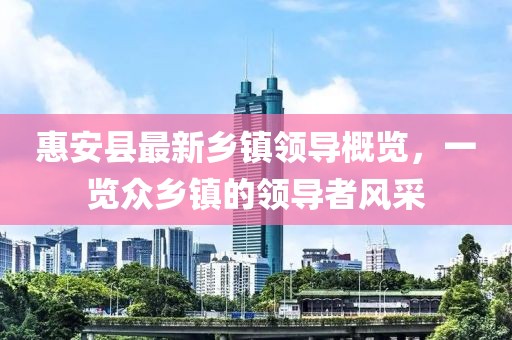 惠安縣最新鄉(xiāng)鎮(zhèn)領導概覽，一覽眾鄉(xiāng)鎮(zhèn)的領導者風采