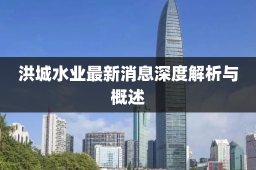 洪城水業(yè)最新消息深度解析與概述