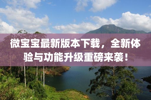 微寶寶最新版本下載，全新體驗與功能升級重磅來襲！